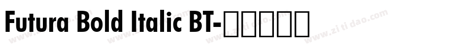 Futura Bold Italic BT字体转换
